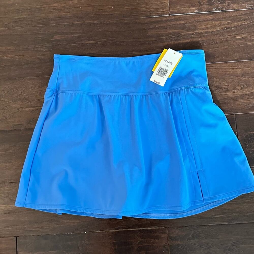 NWT Kim Rogers Belk Blue Swim Bikini Skirt XL Beach Summer Shaper Support Tummy